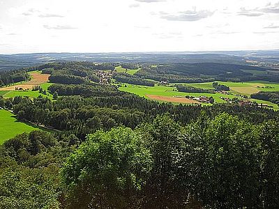 Blick auf die fünf Ortsteile von Ebersburg