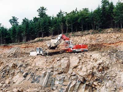 Basaltabbau in der Rhön