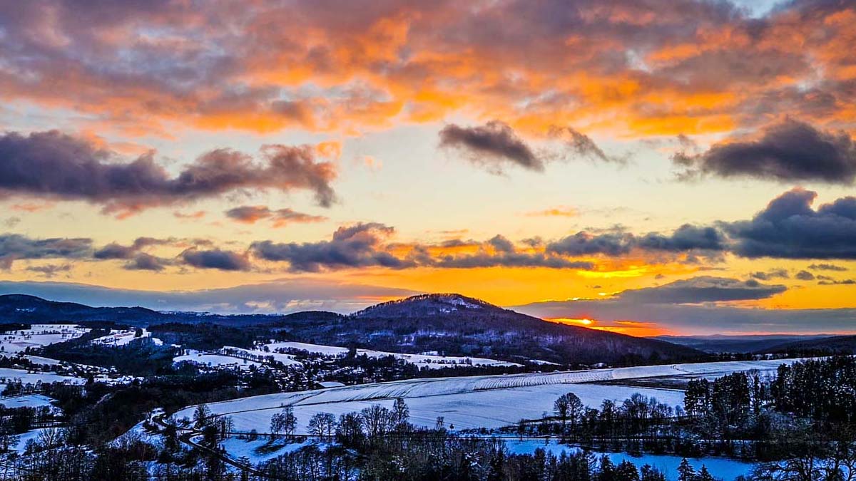 Blick auf Gersfeld im Gersfelder Kessel