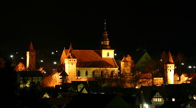 Gesamtansicht der Kirchenburg Ostheim