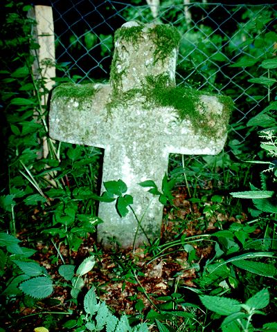 Lanzig, Lanzen - Ein Kreuz markiert heute die Stelle, an der Lanzig einst stand