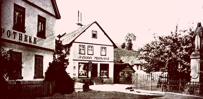 Marktplatz von Burkardroth um 1950