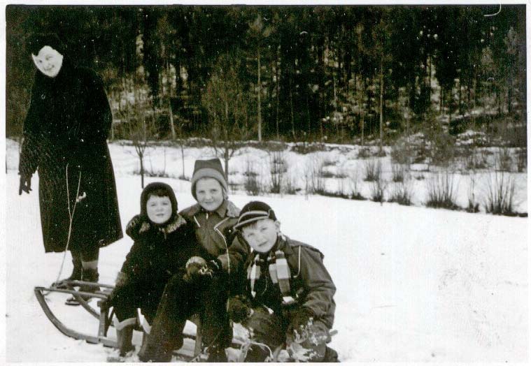 Winter in Burkardroth, um 1950