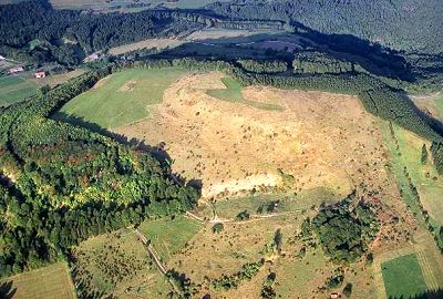 Simmelsberg aus der Luft