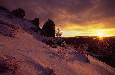 Sonnenuntergang am Simmelsberg (843m)